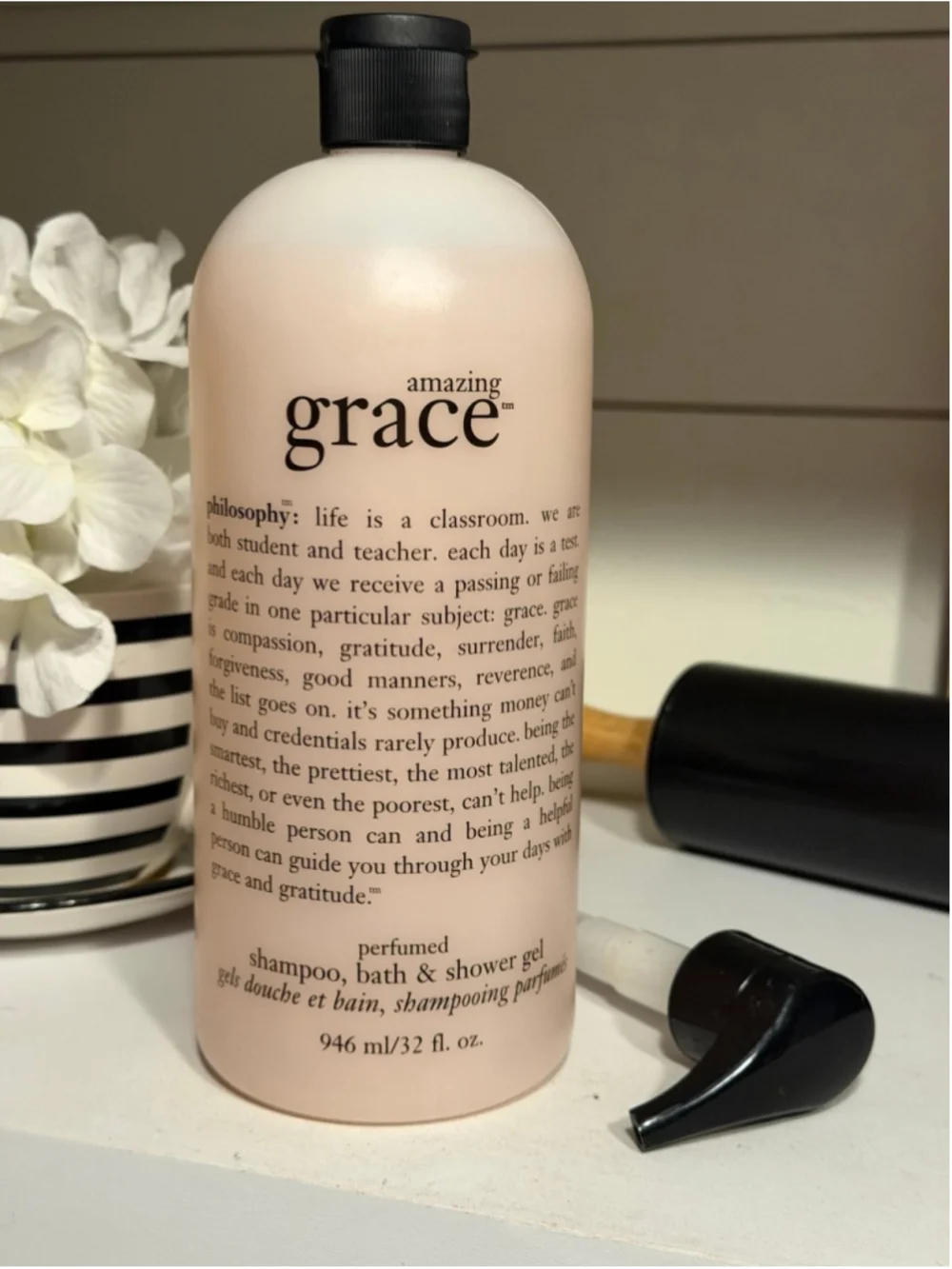 Philosophy Amazing Grace Shampoo Bath & Shower Gel with Pump 32 fl oz New Fresh